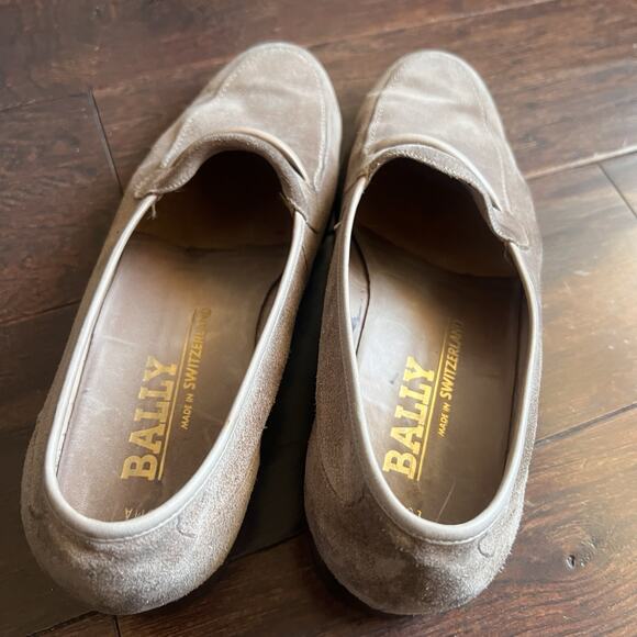 Bally Made In Switzerland Men’s Loafer Shoes Suede Tan Light Brown Size 8M main image 9